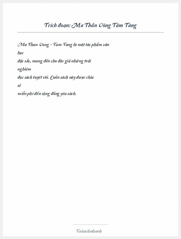 Trích đoạn Ma Thần Võng Tâm Tàng