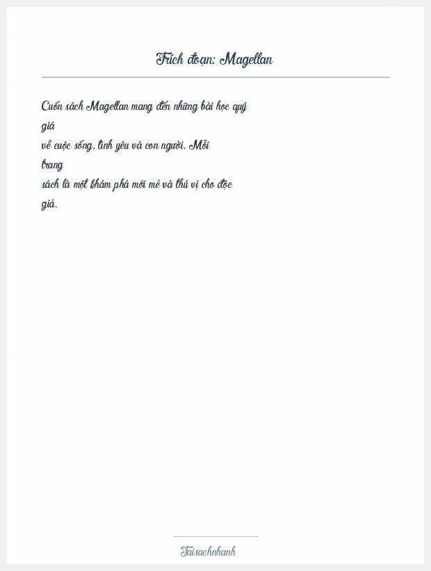 Trích đoạn Magellan