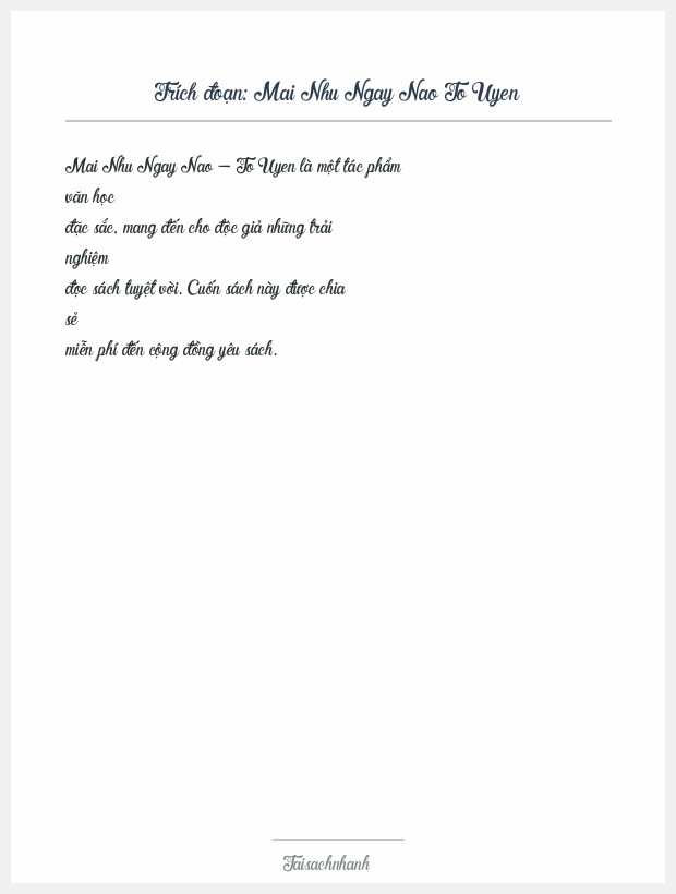 Trích đoạn Mai Nhu Ngay Nao To Uyen