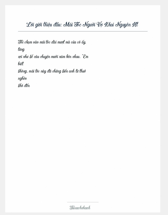 Trích đoạn Mái Tóc Người Vợ Khai Nguyên Ht