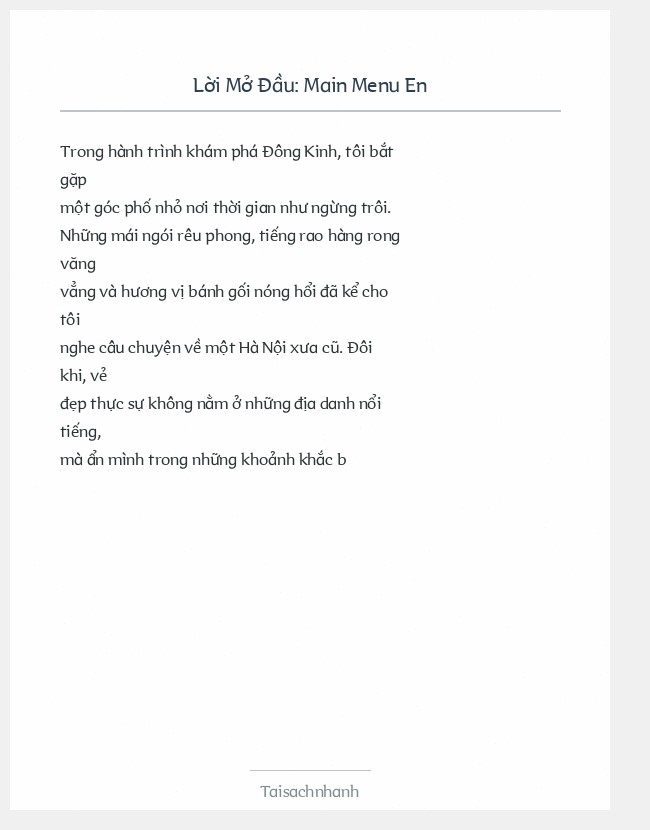 Trích đoạn Main Menu En