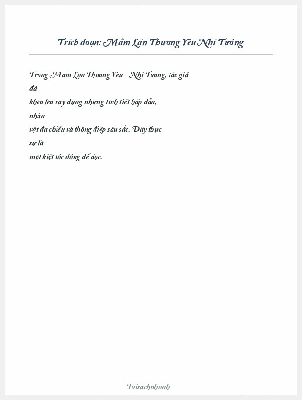 Trích đoạn Mầm Lăn Thương Yêu Nhí Tưởng