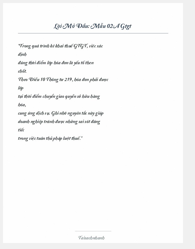 Trích đoạn Mẫu 02A Gtgt