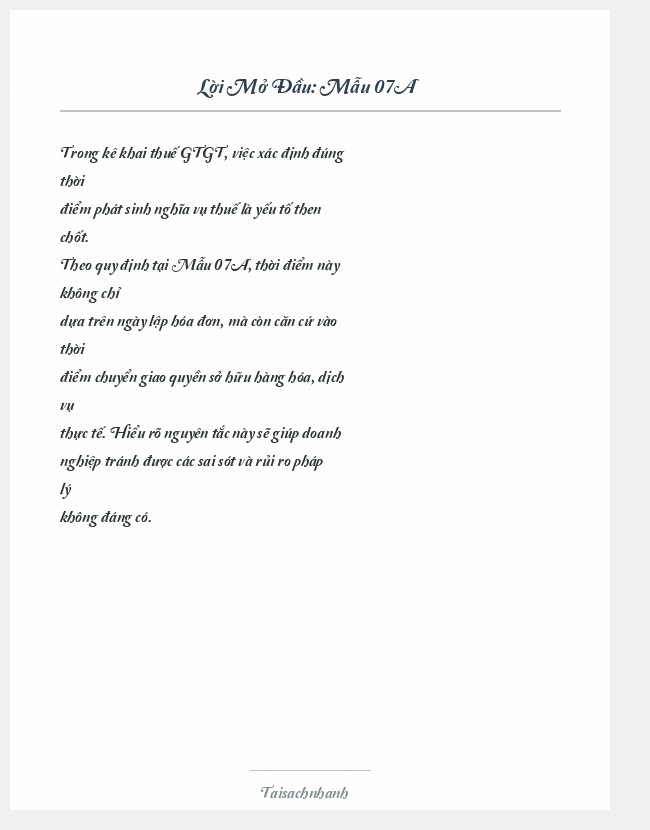 Trích đoạn Mẫu 07A