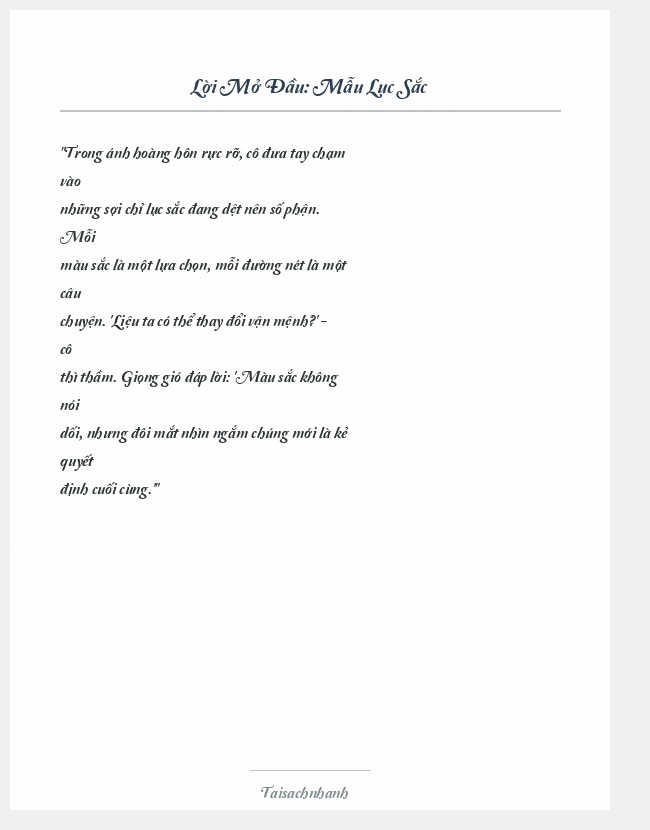 Trích đoạn Mẫu Lục Sắc