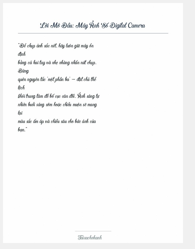 Trích đoạn Máy Ảnh Số Digital Camera