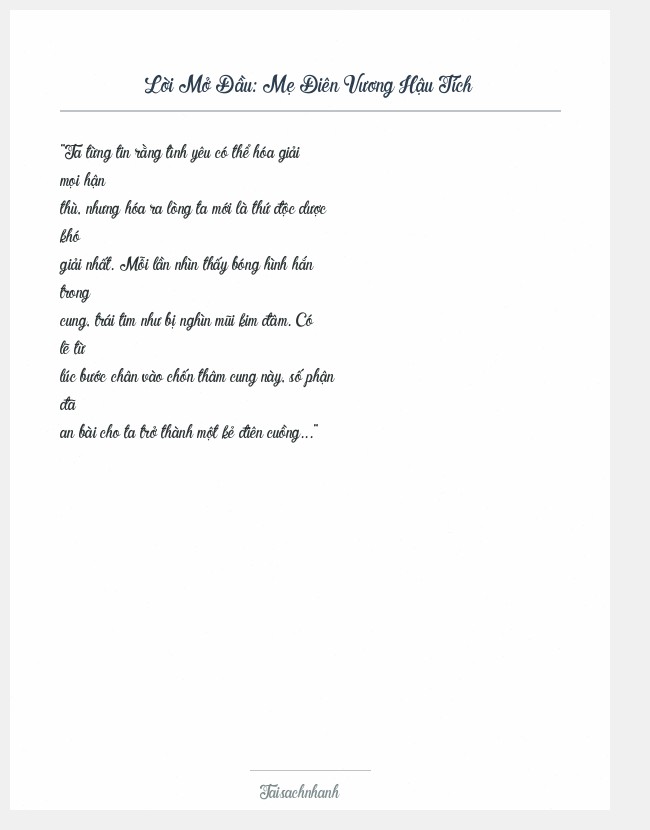 Trích đoạn Mẹ Điên Vương Hậu Tích