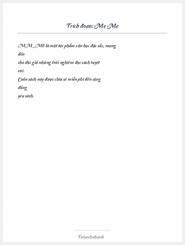 Trích đoạn Mẹ Mẹ