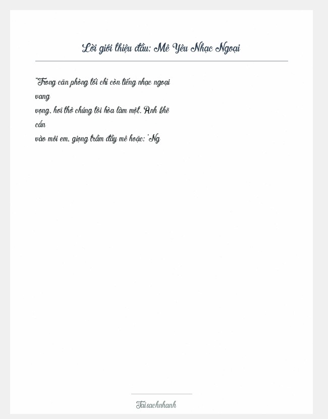 Trích đoạn Mê Yêu Nhạc Ngoại