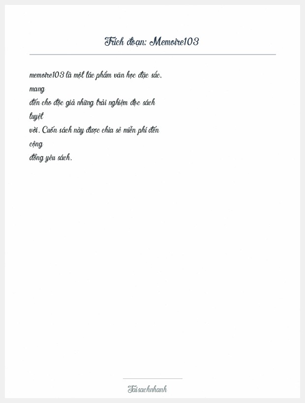 Trích đoạn Memoire103