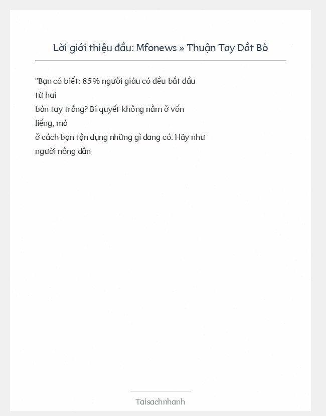 Trích đoạn Mfonews » Thuận Tay Dắt Bò