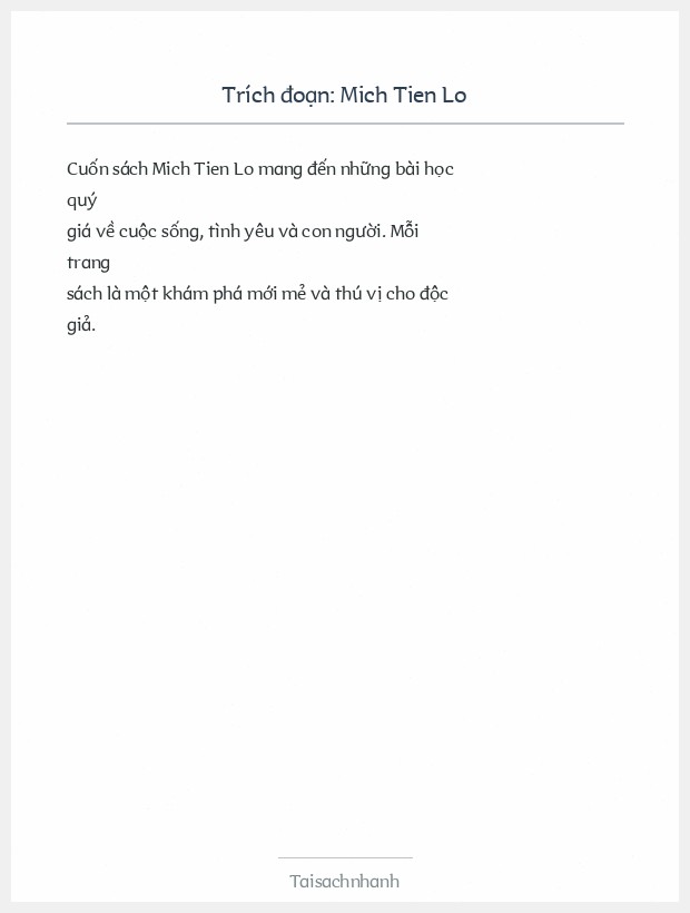 Trích đoạn Mich Tien Lo