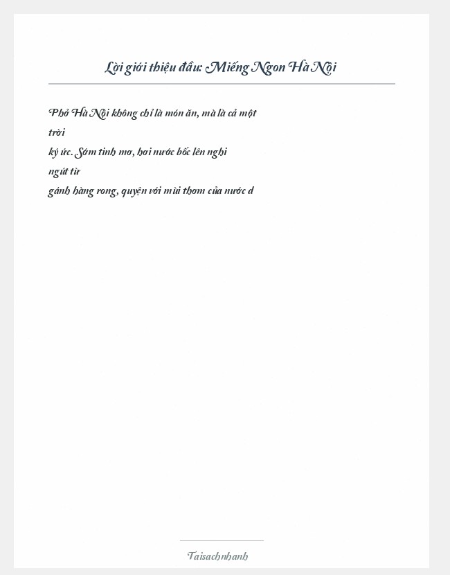 Trích đoạn Miếng Ngon Hà Nội