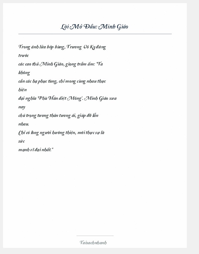 Trích đoạn Minh Giáo
