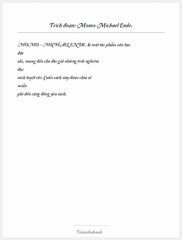 Trích đoạn Momo Michael Ende.