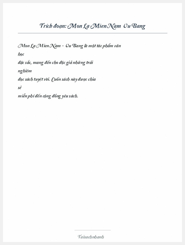 Trích đoạn Mon La Mien Nam Vu Bang