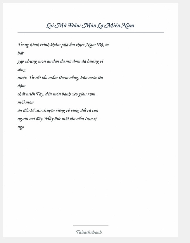 Trích đoạn Món Lạ Miền Nam