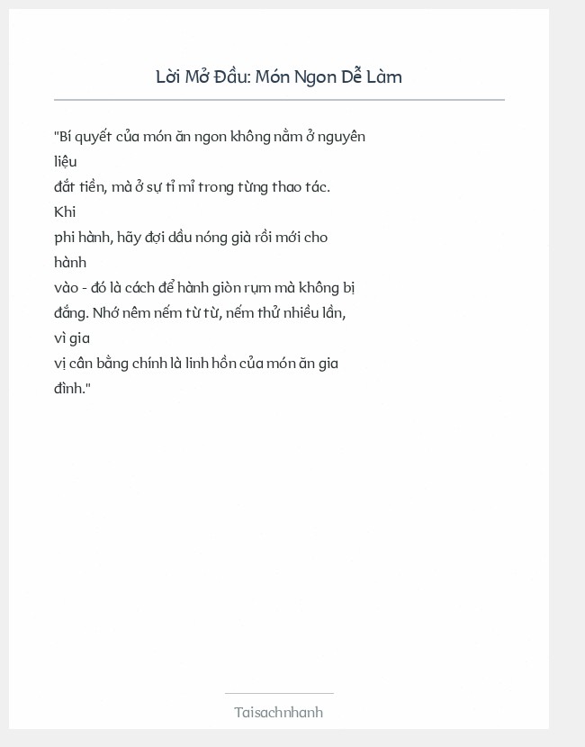 Trích đoạn Món Ngon Dễ Làm