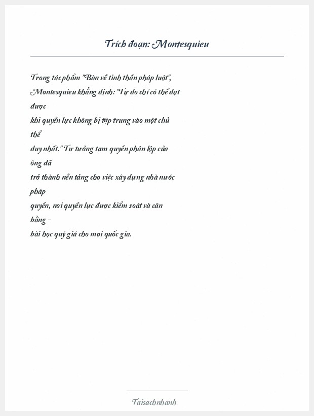 Trích đoạn Montesquieu