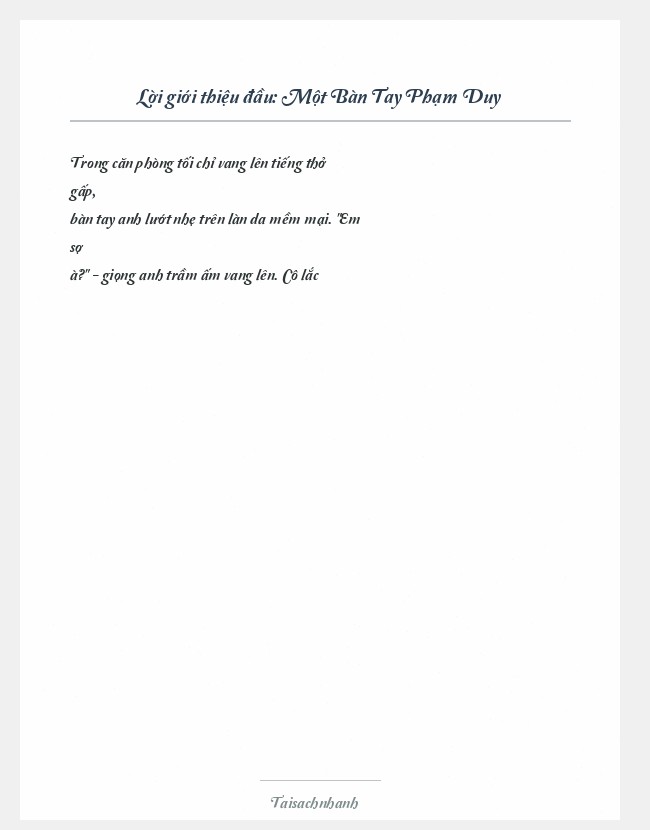 Trích đoạn Một Bàn Tay Phạm Duy