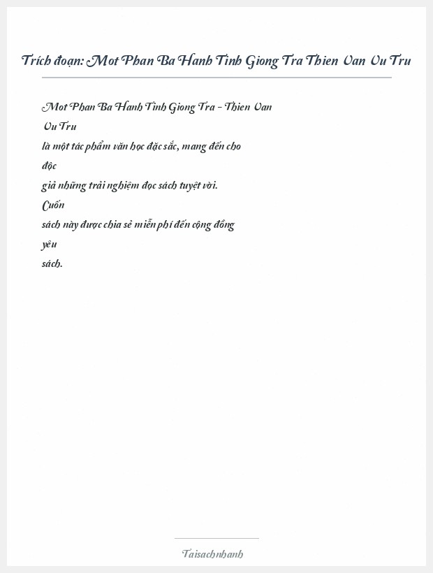 Trích đoạn Mot Phan Ba Hanh Tinh Giong Tra Thien Van Vu Tru