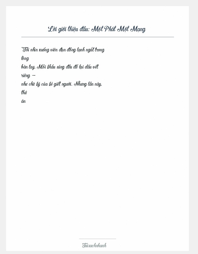 Trích đoạn Một Phát Một Mạng