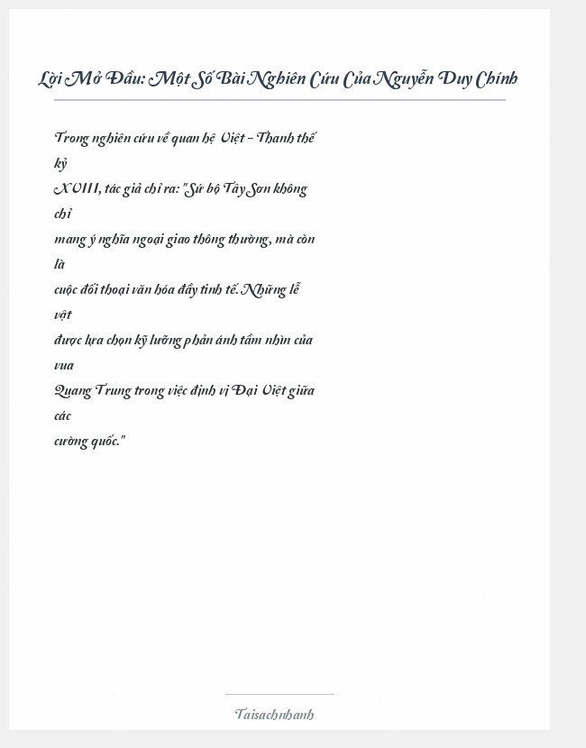 Trích đoạn Một Số Bài Nghiên Cứu Của Nguyễn Duy Chính