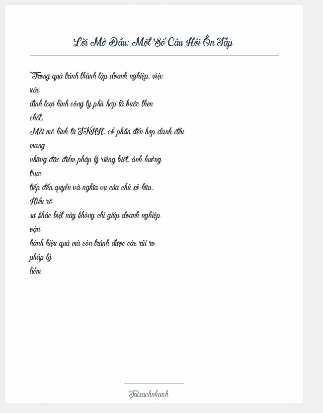 Trích đoạn Một Số Câu Hỏi Ôn Tập