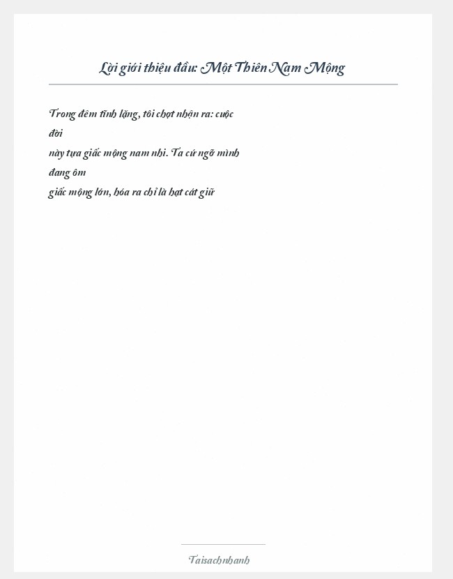 Trích đoạn Một Thiên Nam Mộng