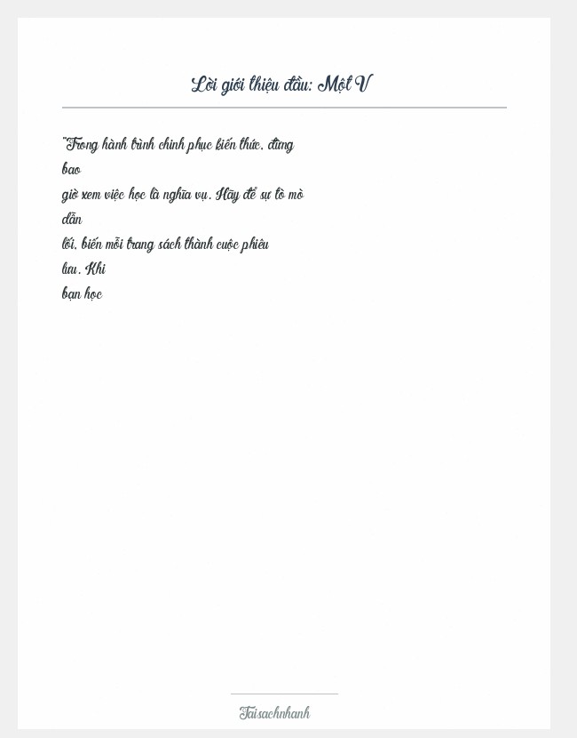 Trích đoạn Một V