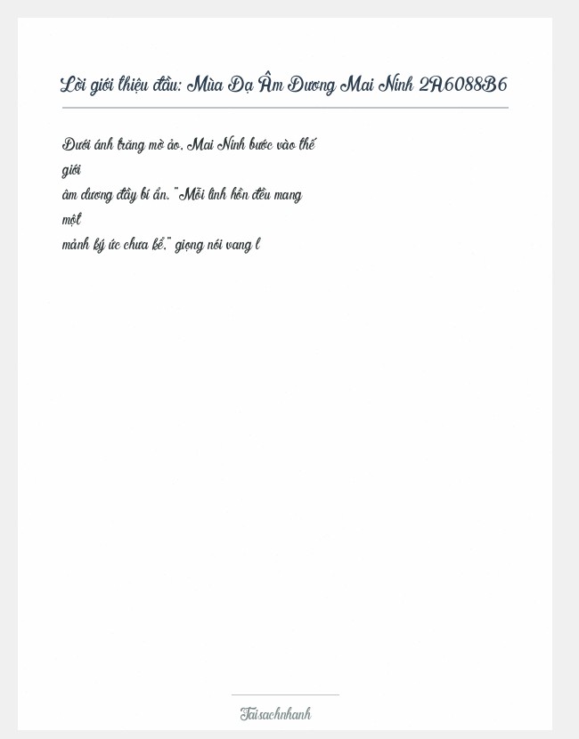 Trích đoạn Mùa Dạ Âm Dương Mai Ninh 2A6088B6