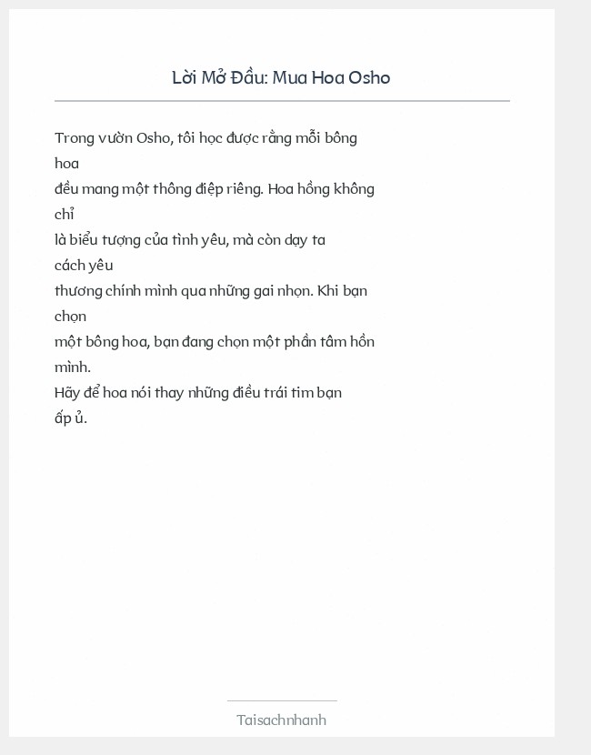 Trích đoạn Mua Hoa Osho