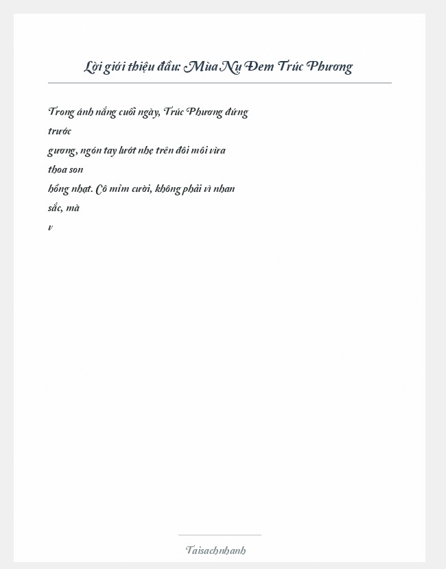 Trích đoạn Mùa Nụ Đem Trúc Phương