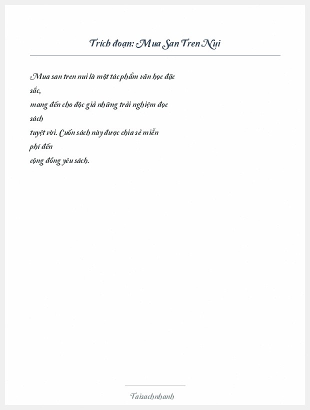Trích đoạn Mua San Tren Nui
