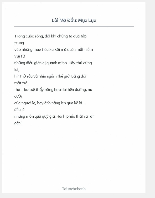 Trích đoạn Mục Lục