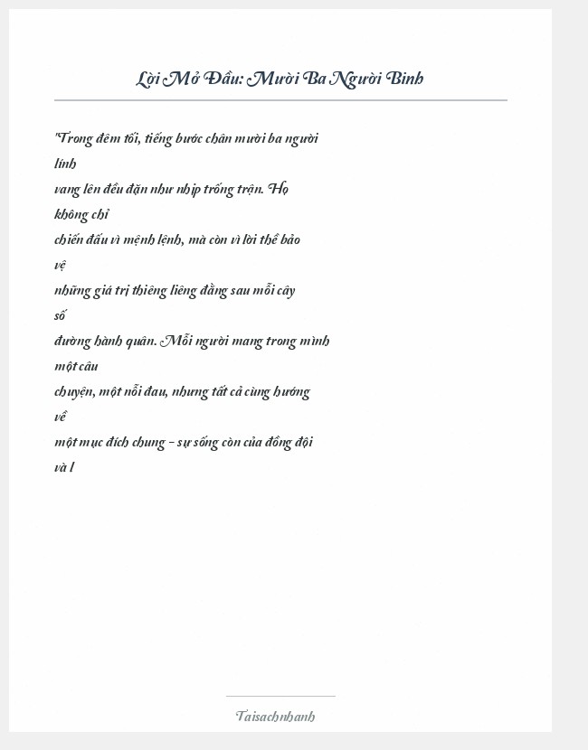 Trích đoạn Mười Ba Người Binh