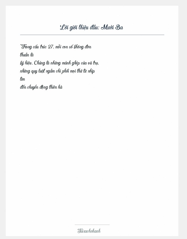 Trích đoạn Mười Ba