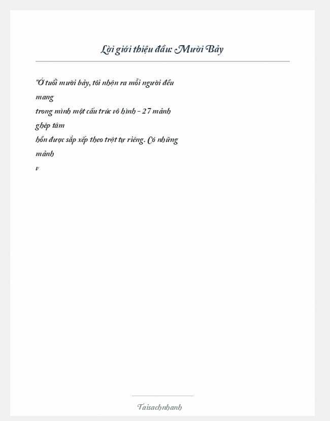 Trích đoạn Mười Bảy