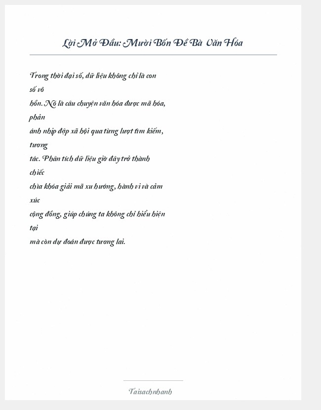 Trích đoạn Mười Bốn Đề Bà Văn Hóa