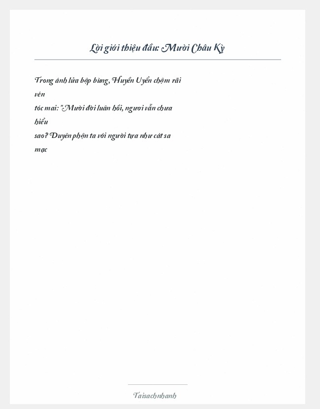 Trích đoạn Mười Châu Kỳ