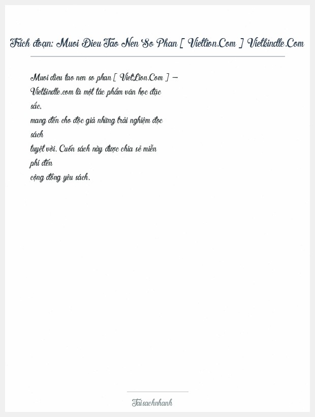 Trích đoạn Muoi Dieu Tao Nen So Phan [ Vietlion.Com ] Vietkindle.Com