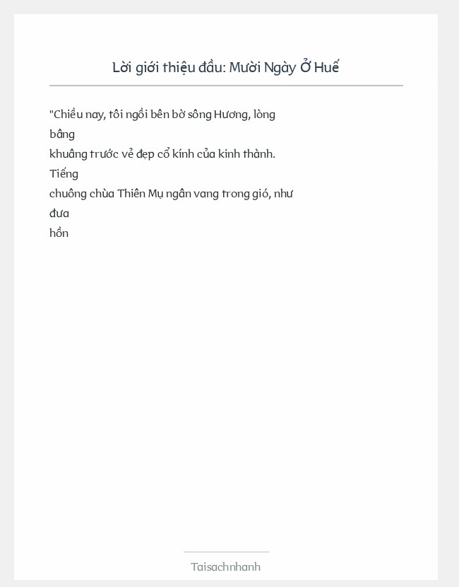 Trích đoạn Mười Ngày Ở Huế