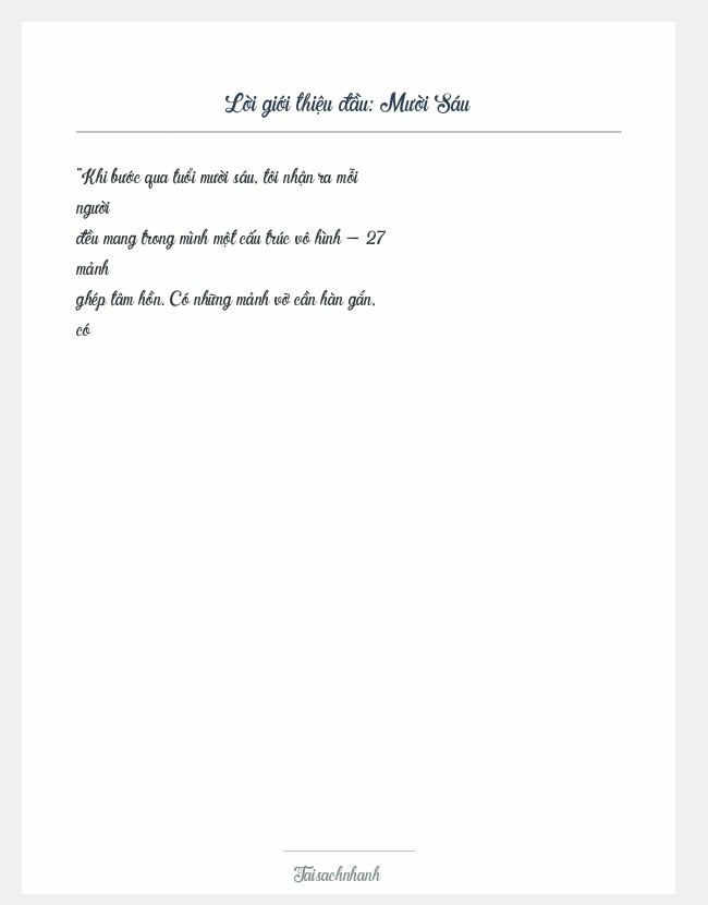 Trích đoạn Mười Sáu