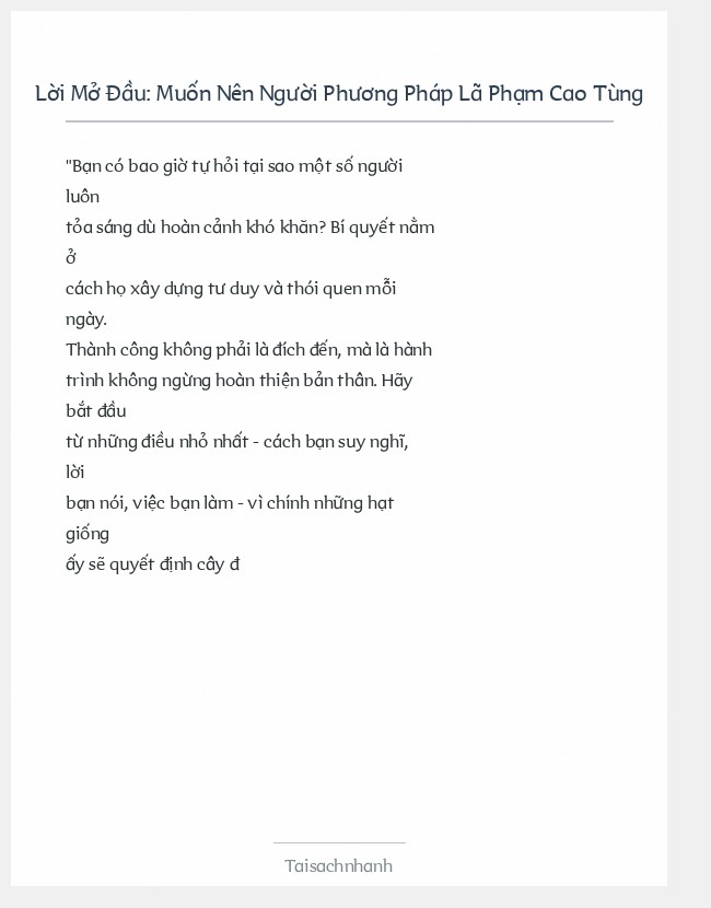 Trích đoạn Muốn Nên Người Phương Pháp Lã Phạm Cao Tùng