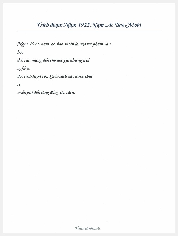 Trích đoạn Nam 1922 Nam Ac Bao Mobi