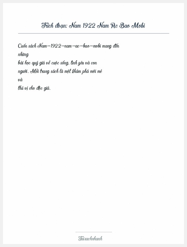 Trích đoạn Nam 1922 Nam Ac Bao Mobi
