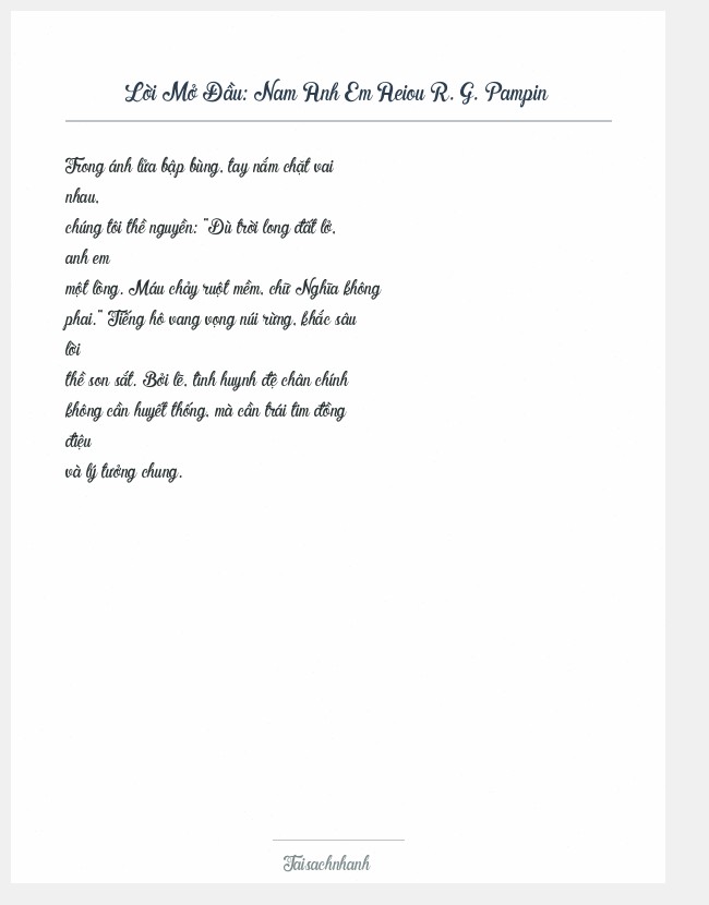 Trích đoạn Nam Anh Em Aeiou R. G. Pampin