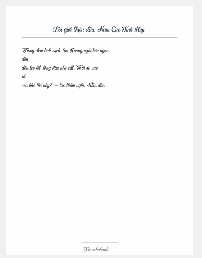 Trích đoạn Nam Cực Tinh Huy