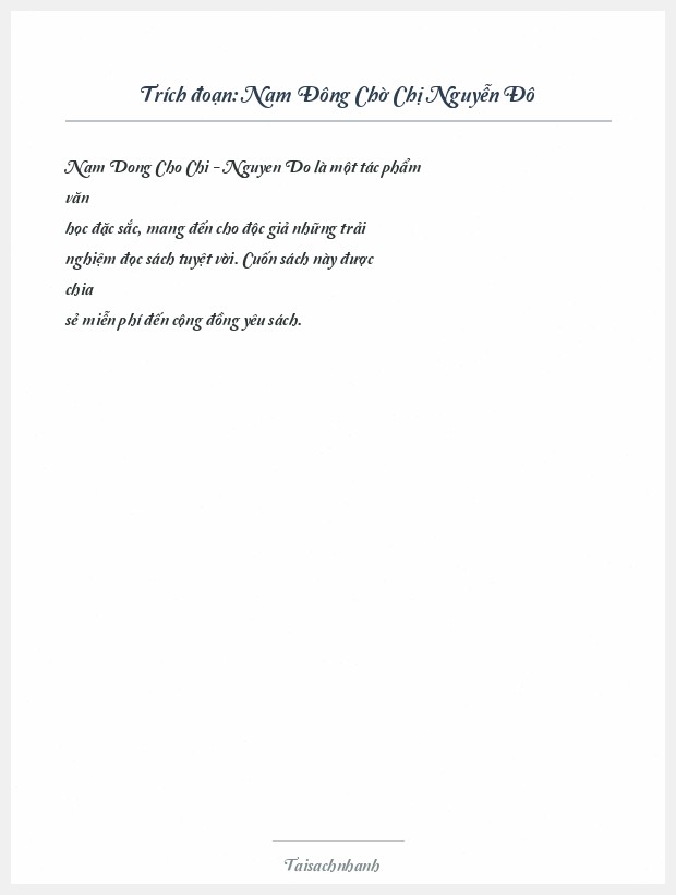 Trích đoạn Nam Đông Chờ Chị Nguyễn Đô