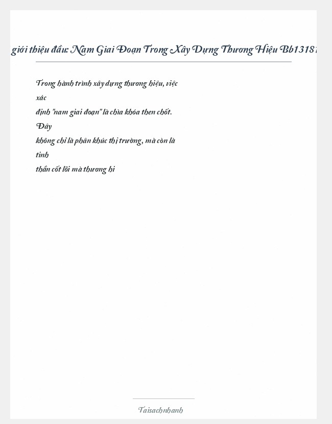 Trích đoạn Nam Giai Đoạn Trong Xây Dựng Thương Hiệu Bb13181F